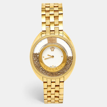 VERSACE White Gold Plated Stainless Steel  Destiny Spirit 86Q70D002-S070 Women's Wristwatch 36 mm