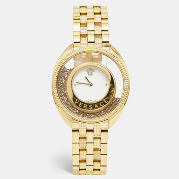 VERSACE White Gold Plated Stainless Steel Destiny Spirit 86Q70D002-S070 Women's Wristwatch 36 mm