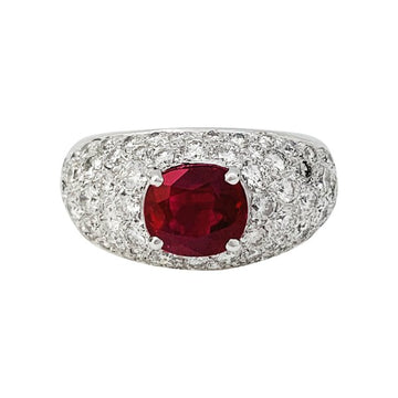 Rubis and diamonds ring.