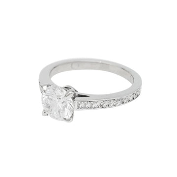 Platinum engagement ring, 1.04 ct diamond.