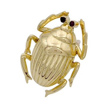 Vintage Beetle gold brooch.