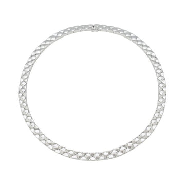 CHANEL white gold necklace, Matelasse collection.