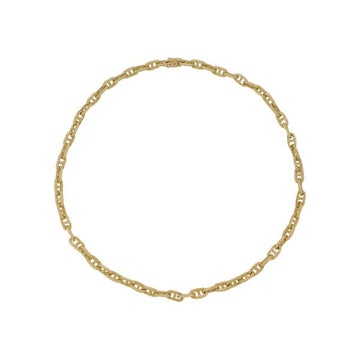 Yellow gold marine links necklace.