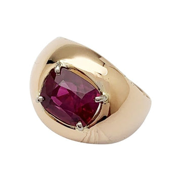Pink gold ring, centered with a 2.53 ct ruby.