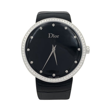 DIOR stainless steel and diamonds watch, La D de collection.