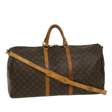 LOUIS VUITTON Monogram Keepall Bandouliere 60 Boston Bag M41412 LV Auth nh681