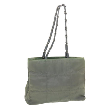 PRADA Shoulder Bag Nylon Gray Auth ny227