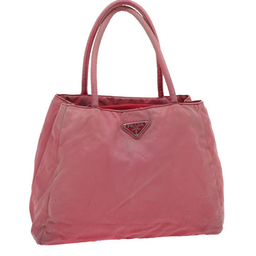 PRADA Hand Bag Nylon Pink Auth ny234