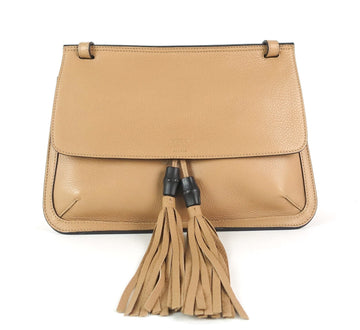 GUCCI Bamboo Daily Flap Calf Leather Bag