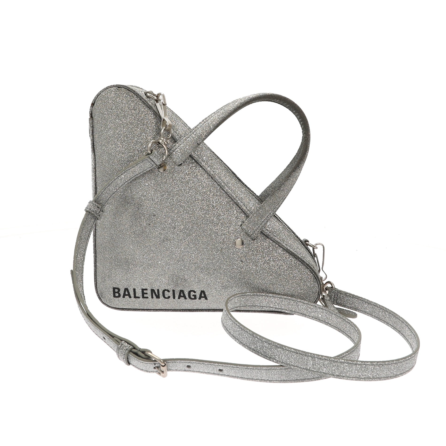 Balenciaga glitter discount triangle bag