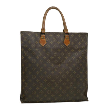 LOUIS VUITTON Monogram Sac Plat Hand Bag M51140 LV Auth pt2100