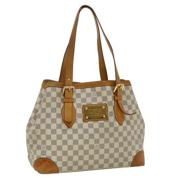 LOUIS VUITTON Damier Azur Hampstead MM Tote Bag N51206 LV Auth pt3159