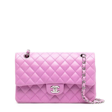CHANEL 10 Inch Magenta Double Flap Bag
