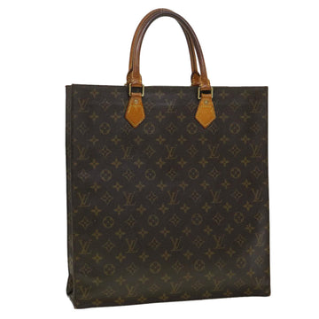 LOUIS VUITTON Monogram Sac Plat Hand Bag M51140 LV Auth rd2932