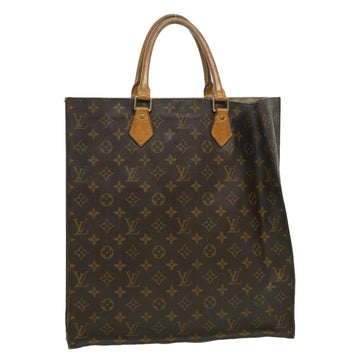 LOUIS VUITTON Monogram Sac Plat Hand Bag M51140 LV Auth rd3024