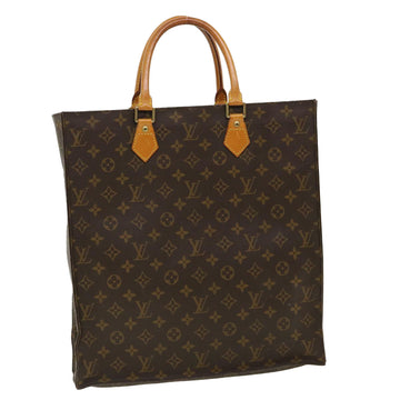 LOUIS VUITTON Monogram Sac Plat Hand Bag M51140 LV Auth rd3226