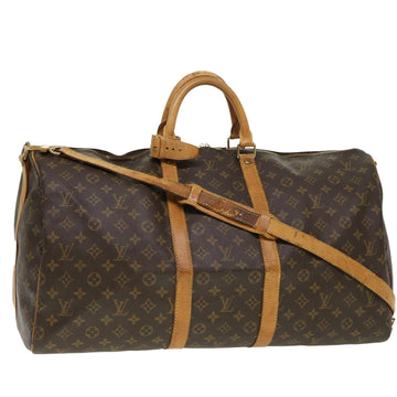 LOUIS VUITTON Monogram Keepall Bandouliere 55 Boston Bag M41414 LV Auth rd4574