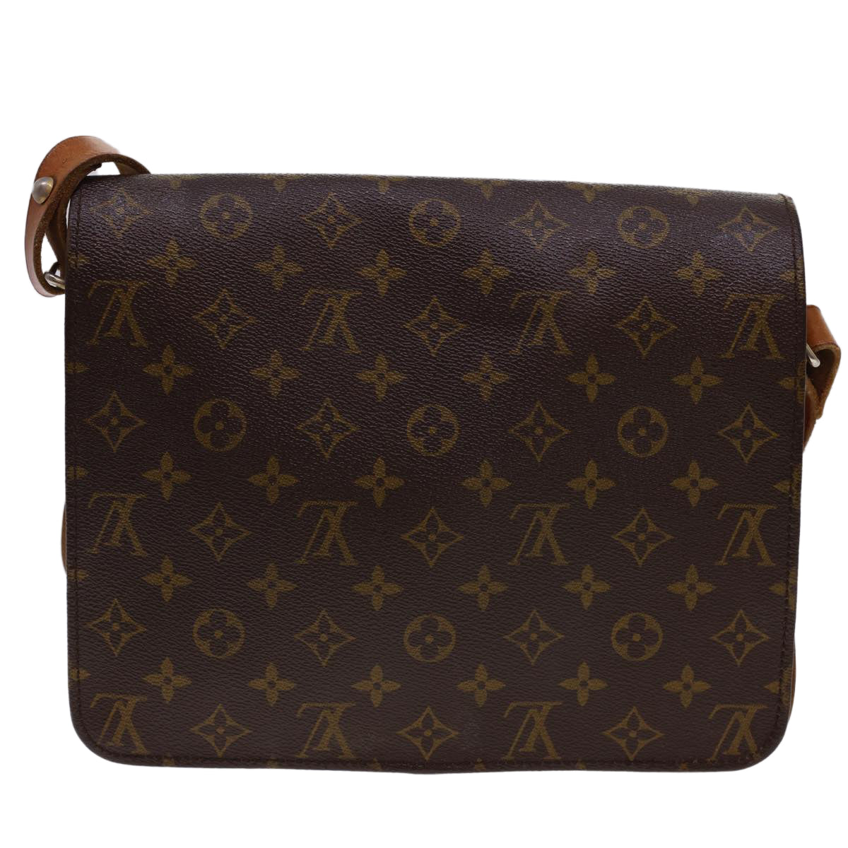 LOUIS VUITTON Monogram Cartouchiere GM Shoulder Bag M51252 LV Auth