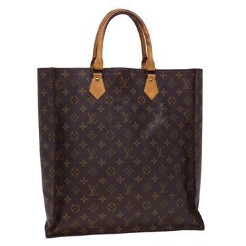 LOUIS VUITTON Monogram Sac Plat Hand Bag M51140 LV Auth rd4748