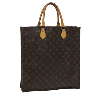 LOUIS VUITTON Monogram Sac Plat Hand Bag M51140 LV Auth rd5533