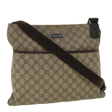 GUCCI GG Canvas Shoulder Bag Beige 141198 Auth ro852