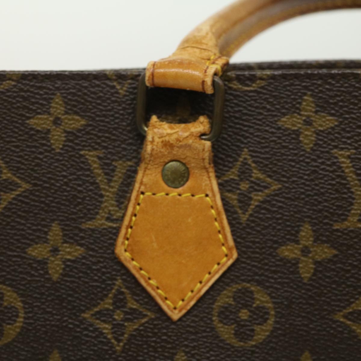 Authentic Louis Vuitton Monogram Sac Plat Hand Bag M51140 LV J4342