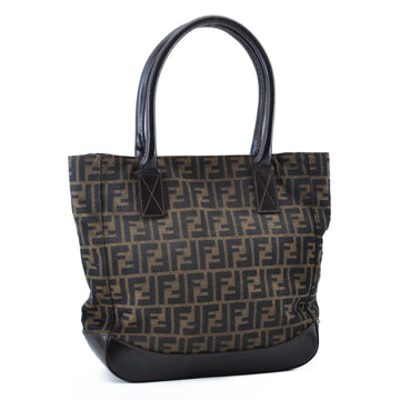 FENDI Zucca Canvas Tote Bag Brown Auth am1300s