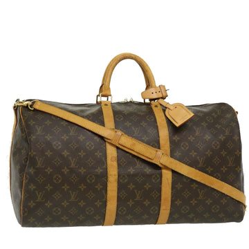 LOUIS VUITTON Monogram Keepall Bandouliere 55 Boston Bag M41414 LV Auth tb027