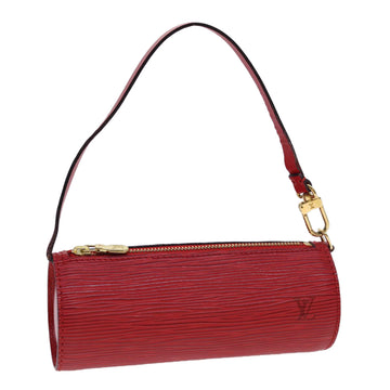 LOUIS VUITTON Epi Soufflot Pouch Accessory Pouch Red LV Auth tb612