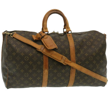 LOUIS VUITTON Monogram Keepall Bandouliere 50 Boston Bag M41416 LV Auth th2481