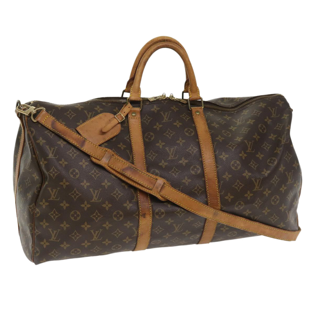 Louis Vuitton Monogram Canvas Keepall Bandouliere 55 Duffle Bag