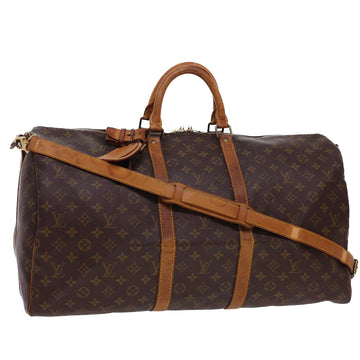 LOUIS VUITTON Monogram Keepall Bandouliere 55 Boston Bag M41414 LV Auth th3550