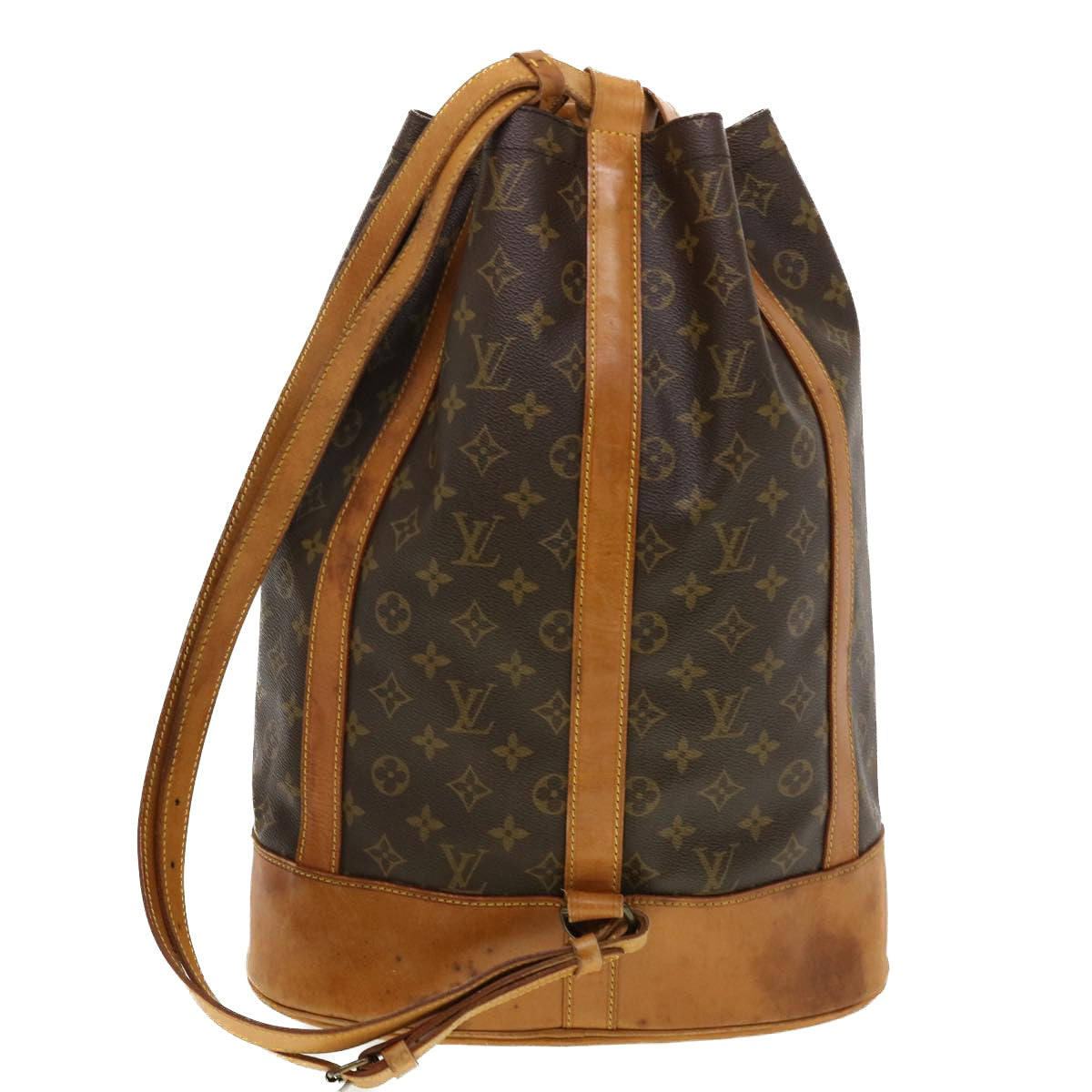 LOUIS VUITTON LV Randonnee GM Shoulder Bag Monogram Leather Brown M42244  75RC571