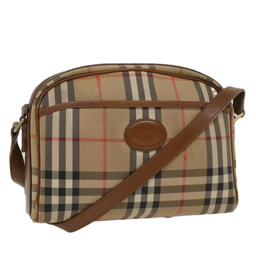 BURBERRYSs Nova Check Shoulder Bag Canvas Leather Beige Brown Auth th3992