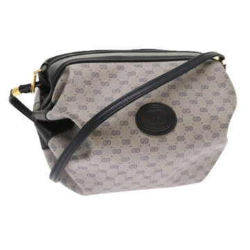 GUCCI Micro GG Canvas Shoulder Bag PVC Leather Navy 007.115.5770 Auth th4074