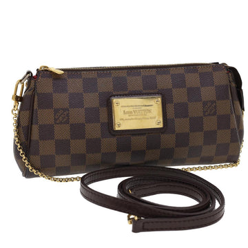 LOUIS VUITTON Damier Azur Eva 2Way Shoulder Hand Pouch N55214 LV Auth rz042A