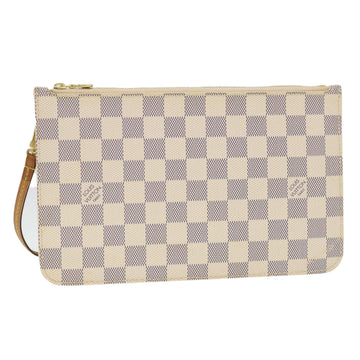 LOUIS VUITTON Damier Azur Neverfull MM Pouch LV Auth S202