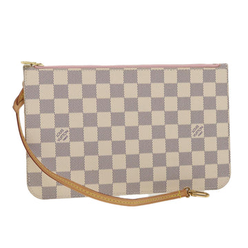 LOUIS VUITTON Damier Azur Neverfull MM Pouch Accessory Pouch LV Auth 40577