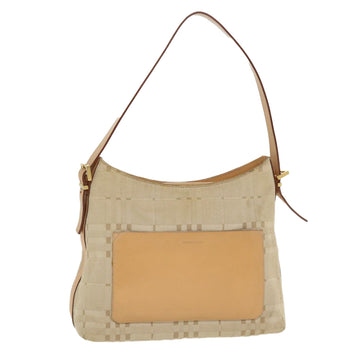 BURBERRY Shoulder Bag Canvas Beige Auth ti948