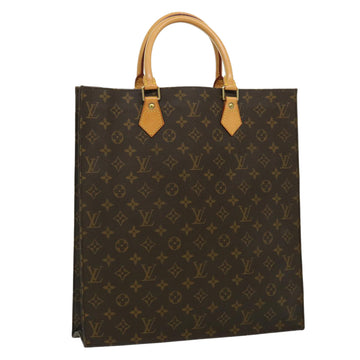 LOUIS VUITTON Monogram Sac Plat Hand Bag M51140 LV Auth tp354