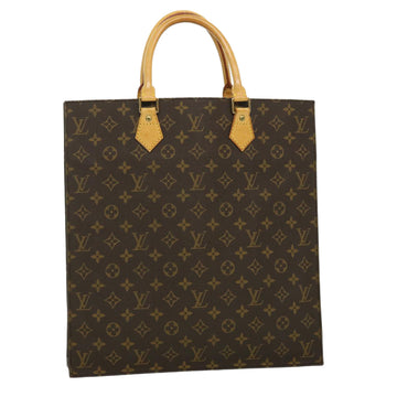 LOUIS VUITTON Monogram Sac Plat Hand Bag M51140 LV Auth tp356