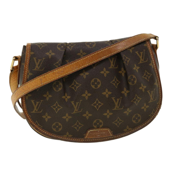 Louis+Vuitton+Menilmontant+Messenger+Bag+PM+Brown+Monogram+Canvas for sale  online