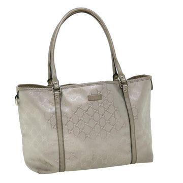 GUCCI GG Canvas Shoulder Bag Silver 197953 Auth tp598