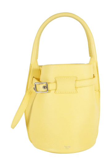 CELINE yellow leather top-handle 2 way 'Big Bag Nano Bucket' bag