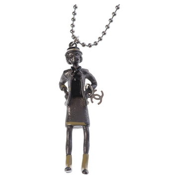 CHANEL Collector Coco Doll Necklace in silver metal