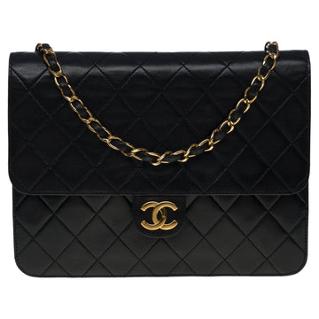 CHANEL Gorgeous Classic flap shoulder bag in black quilted lambskin, GHW
