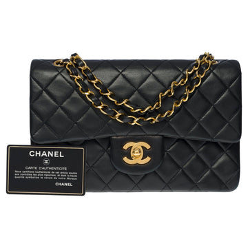 Chanel Classic Flap Rare 1991 Vintage Quilted Black Lambskin Shoulder Bag  For Sale at 1stDibs