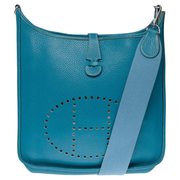 HERMES Evelyne I 29 PM Blue Jean Taurillon Clemence Bag – Fashion