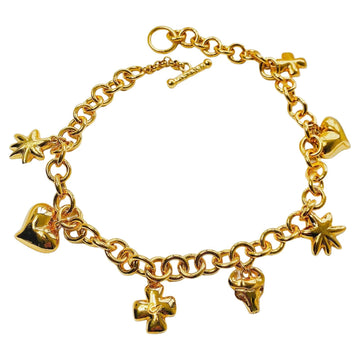 CHRISTIAN LACROIX Vintage Gold Plated Charm Necklace, 1980s