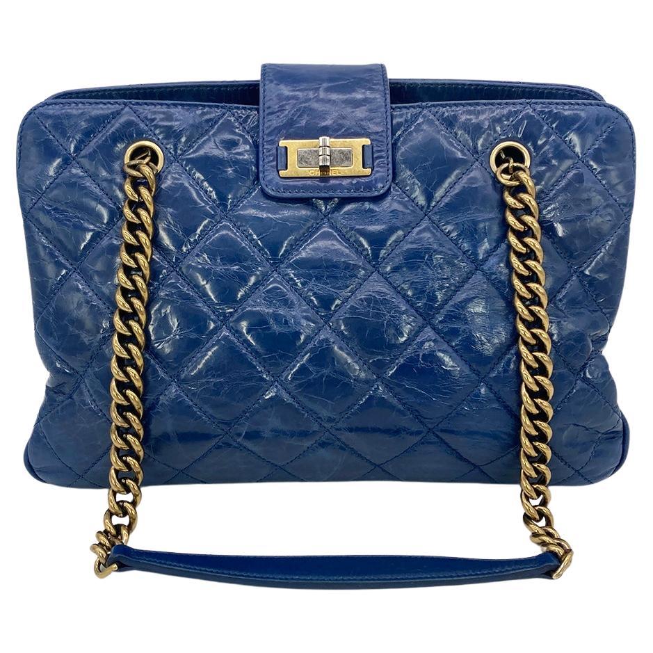 Chanel store blue tote